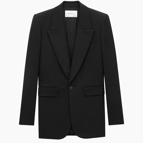 Saint Laurent Classic Jacket in Grain De Poudre size FR 36 Single Breast - Picture 1 of 14